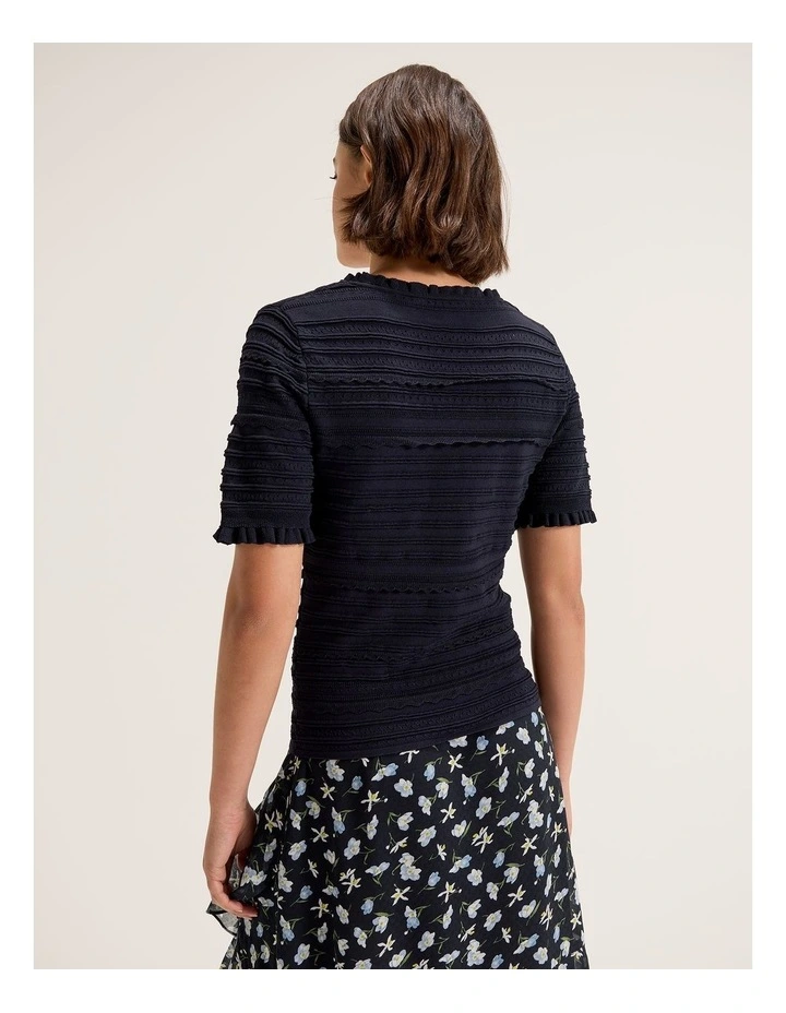 Le Jardin Knit Top in Ink image 5
