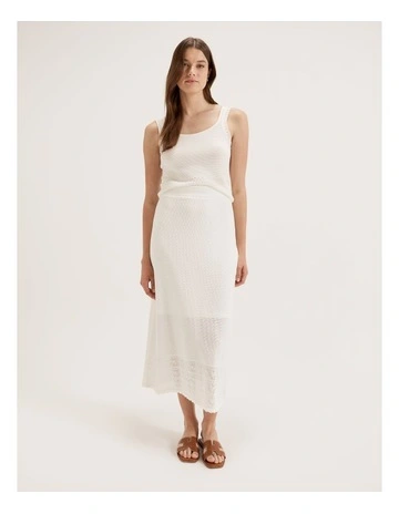 Carlo Knit Skirt in Ivory