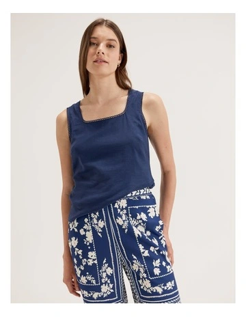 Paloma Top in Marine Blue