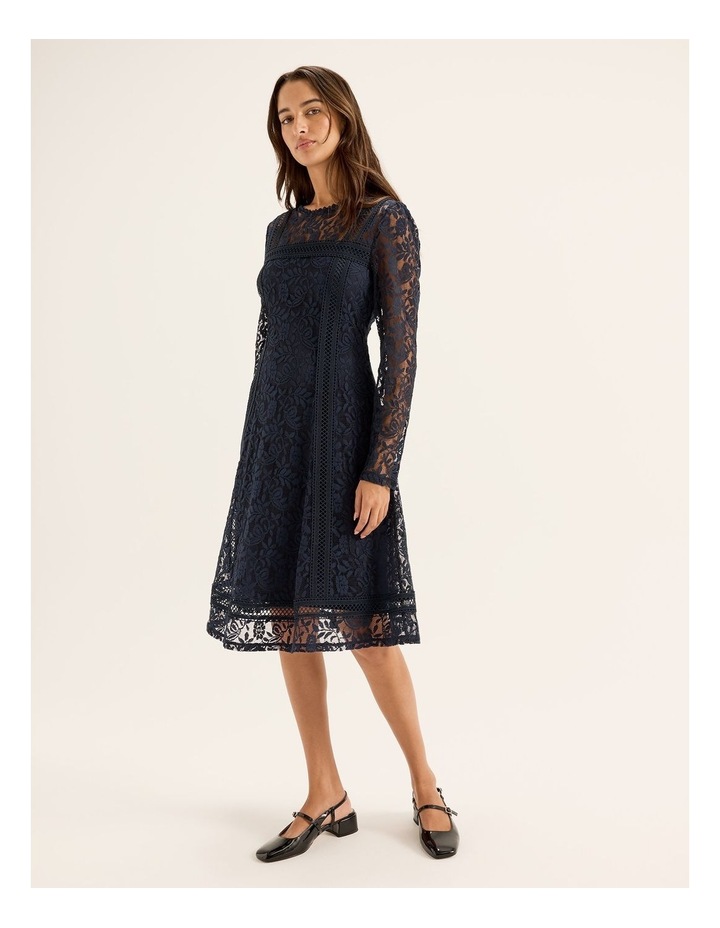 Lacie Long Sleeve Dress in Ink image 1