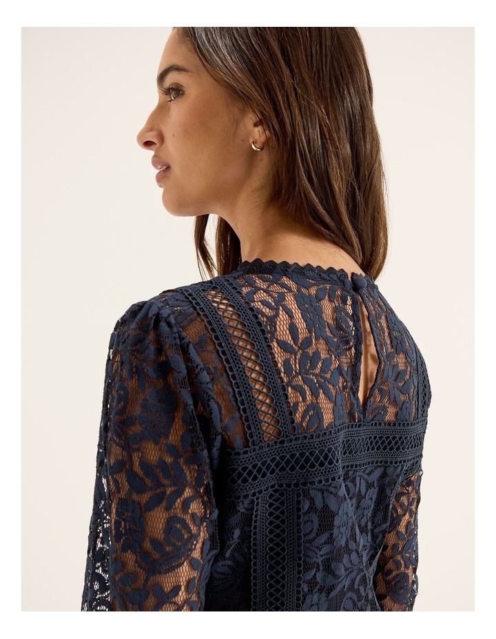 Lacie Long Sleeve Dress in Ink image 3