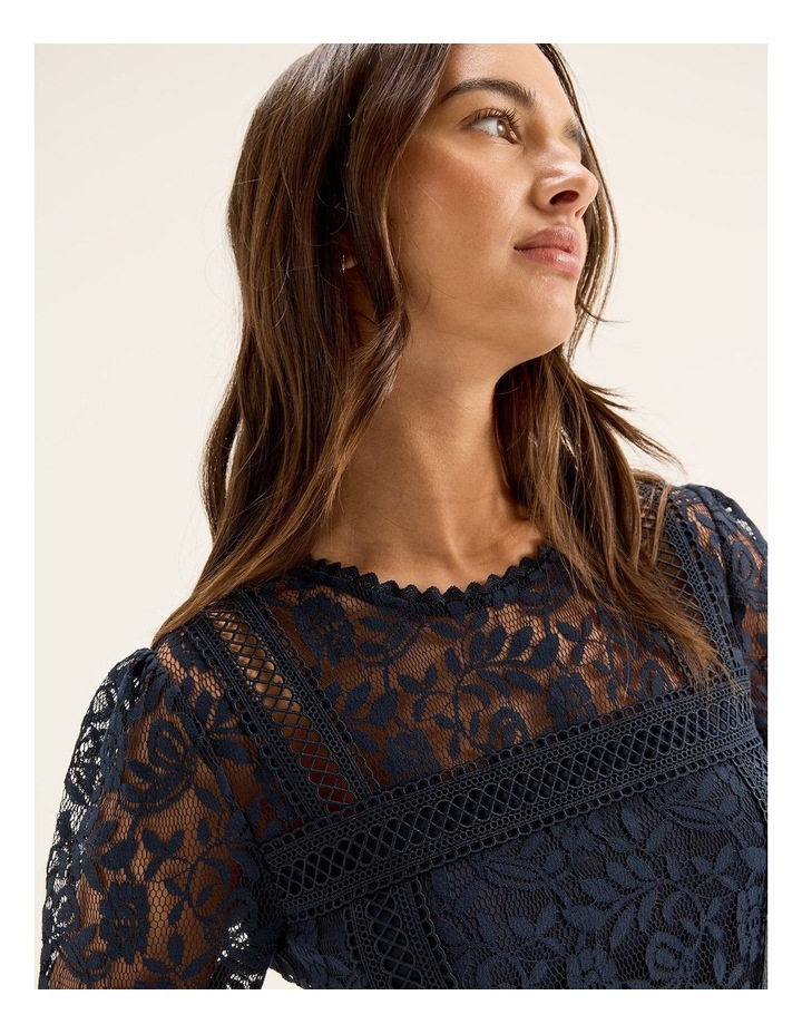 Lacie Long Sleeve Dress in Ink image 4