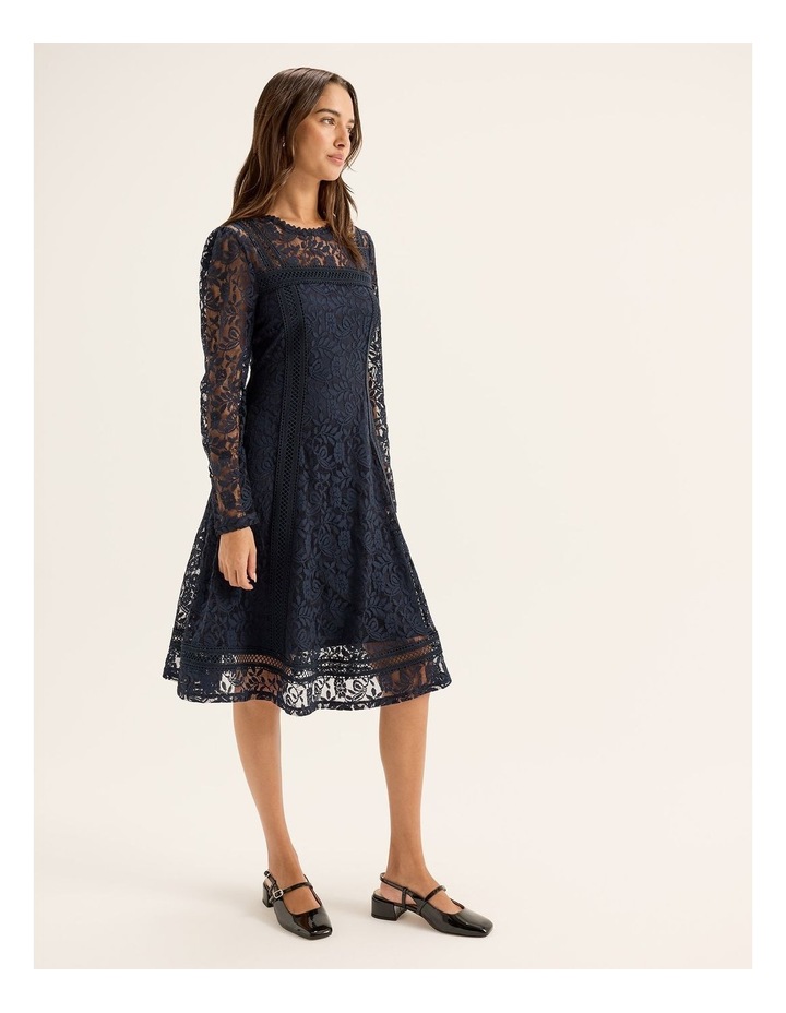 Lacie Long Sleeve Dress in Ink image 5