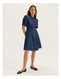 Basilica Shirtdress in Mid Indigo