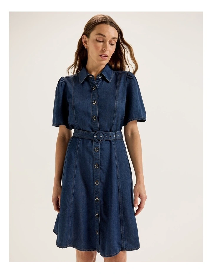 Basilica Shirtdress in Mid Indigo image 5