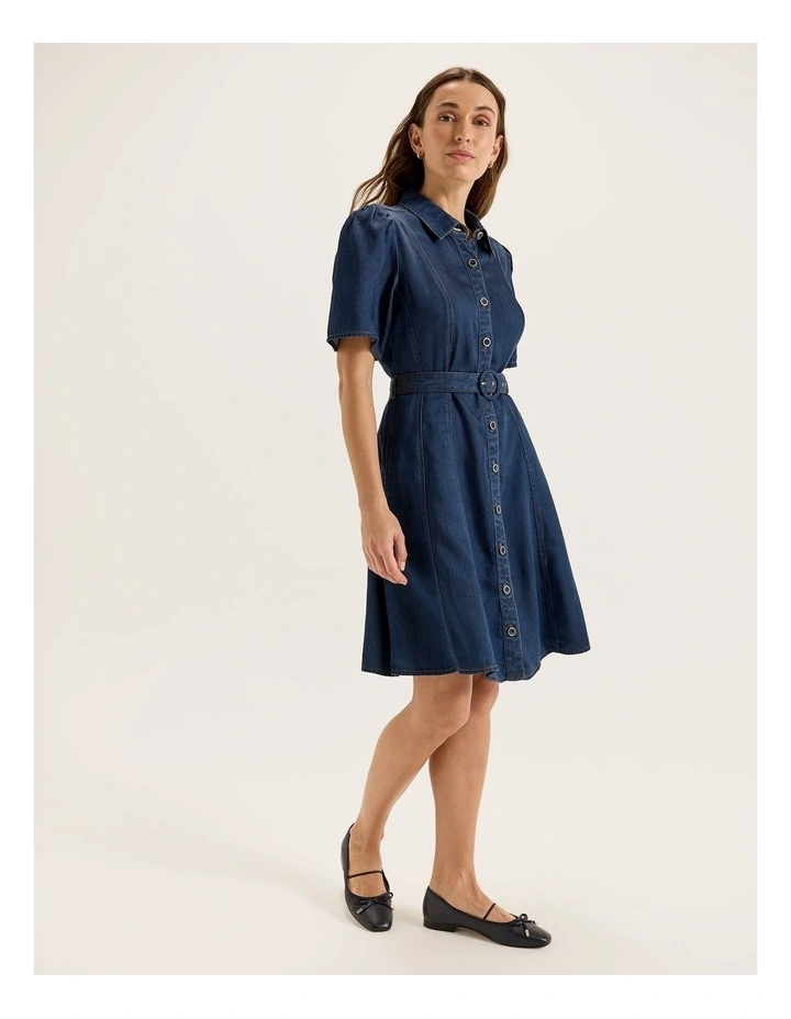 Basilica Shirtdress in Mid Indigo image 6