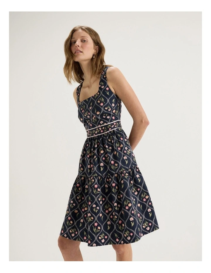 Tulip Mini Dress in Ink image 3