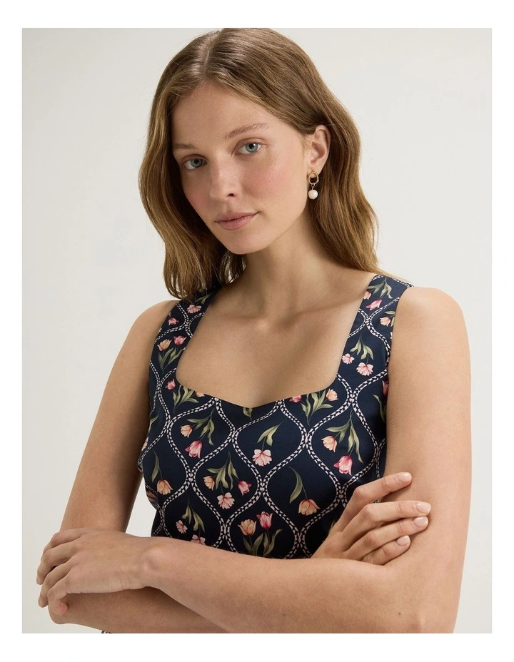Tulip Mini Dress in Ink image 4