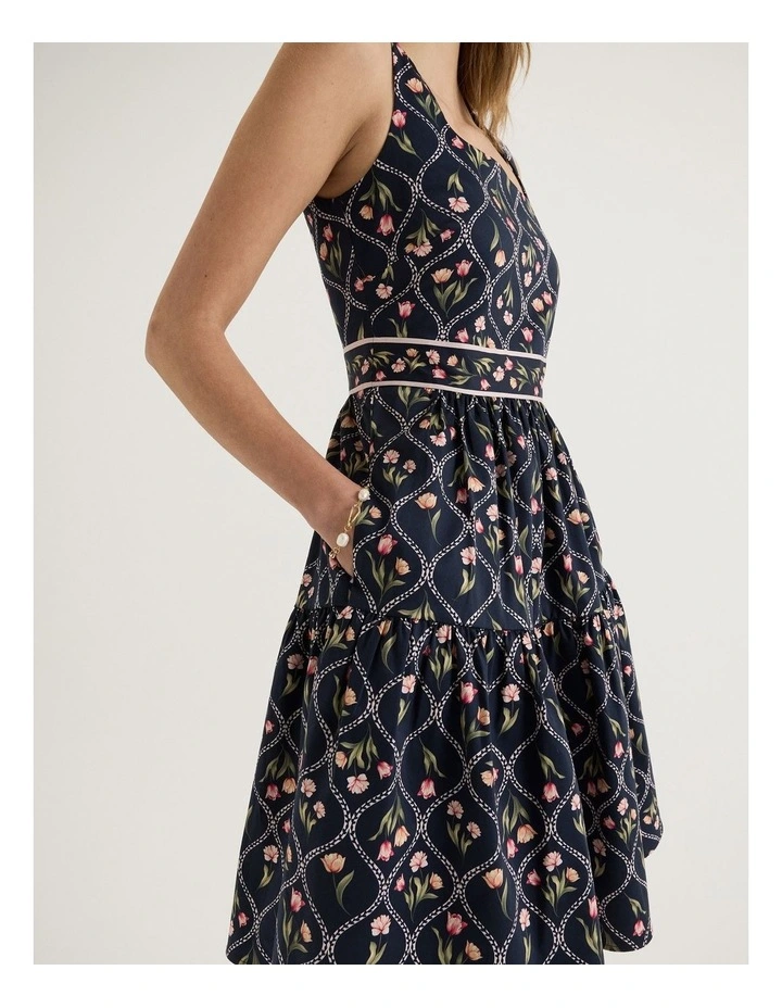 Tulip Mini Dress in Ink image 5