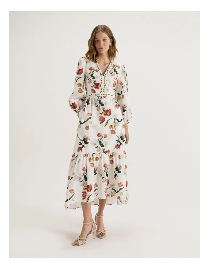 Gardenia Maxi Dress in Ivory image 1