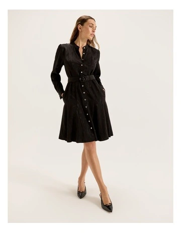 Lotus Mini Dress in Black