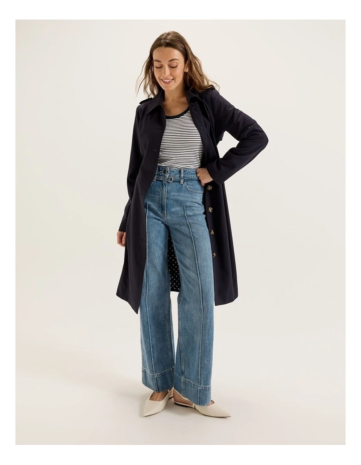 Holly Trench Coat in Ink image 1