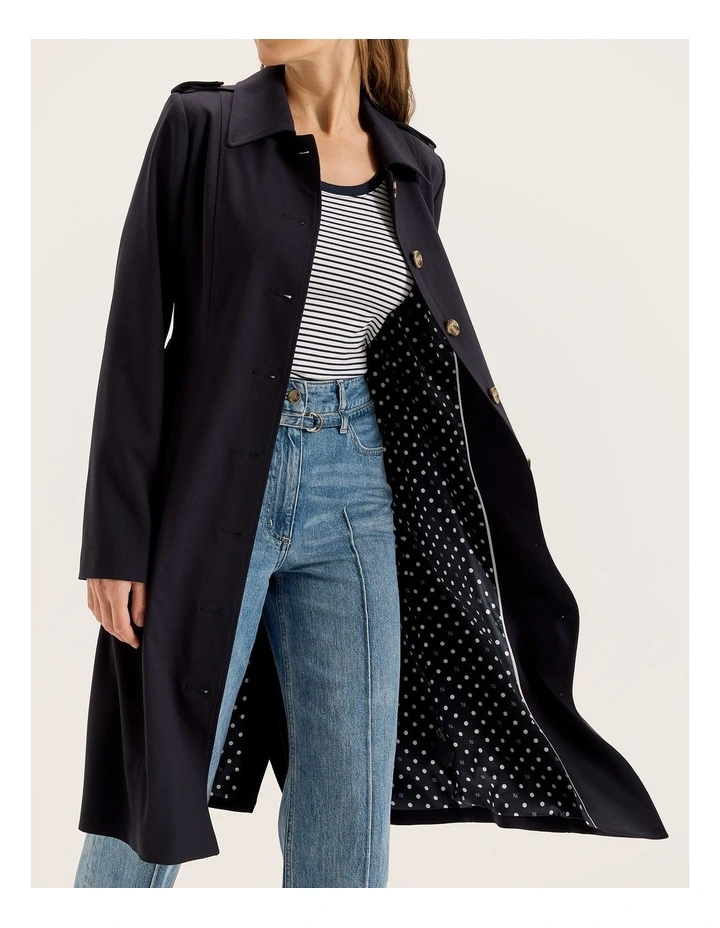 Holly Trench Coat in Ink image 3