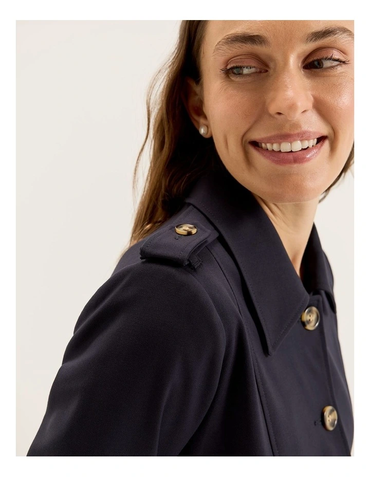 Holly Trench Coat in Ink image 4