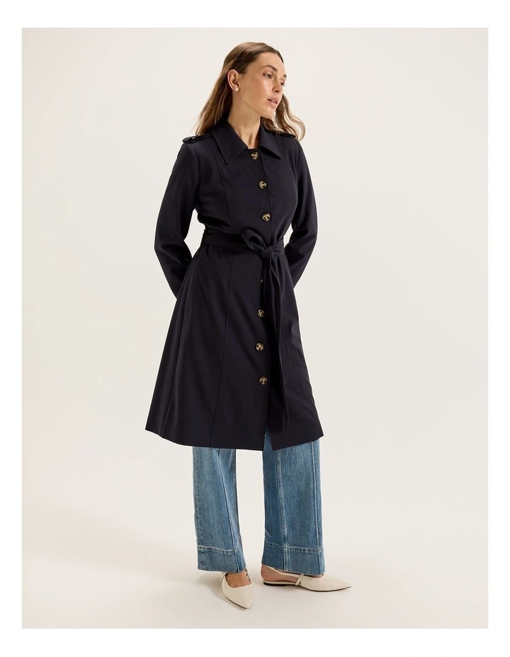 Holly Trench Coat in Ink image 5