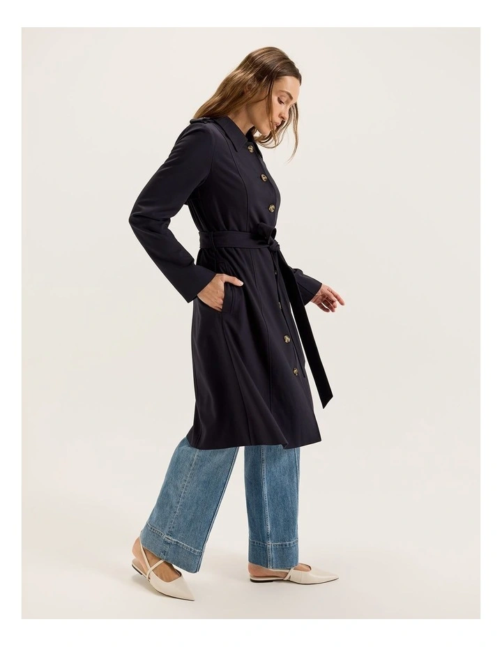 Holly Trench Coat in Ink image 6