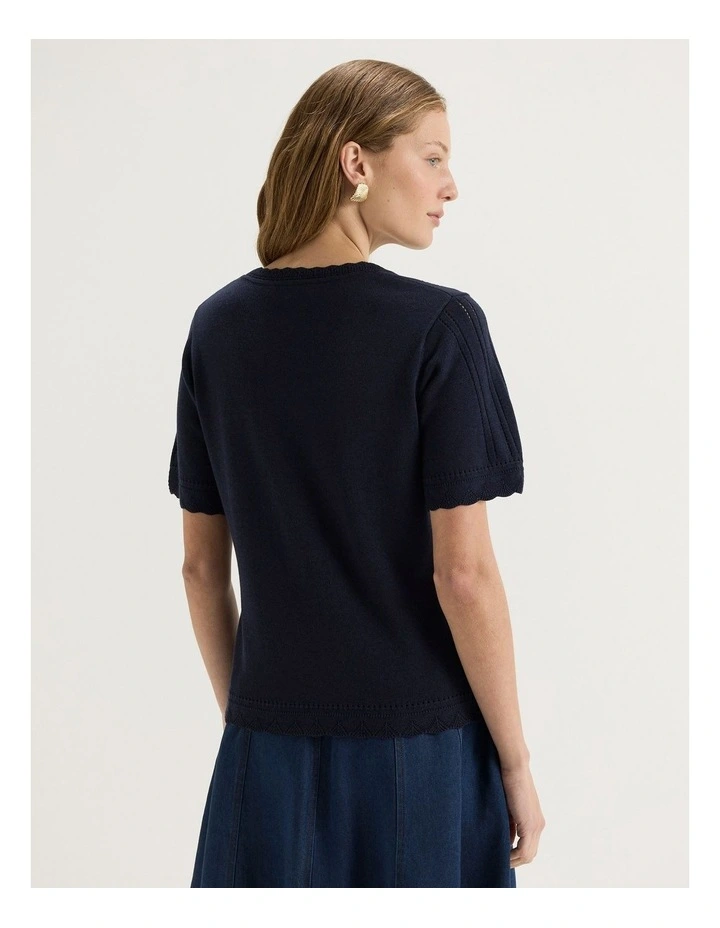 Carmen Knit Top in Ink image 2