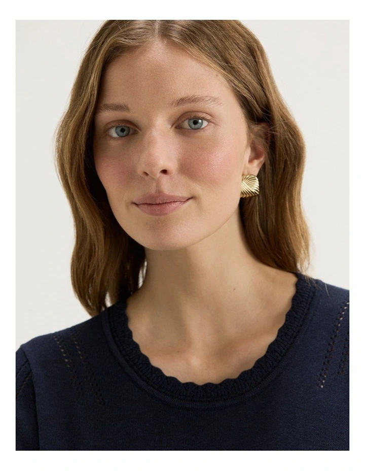 Carmen Knit Top in Ink image 3