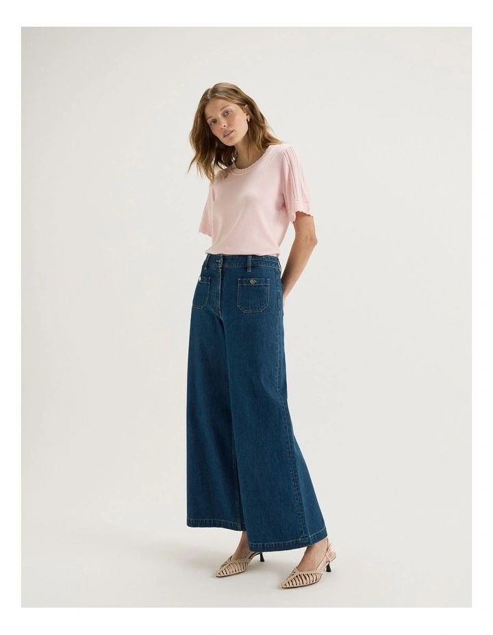 Carmen Knit Top in Soft Pink image 6