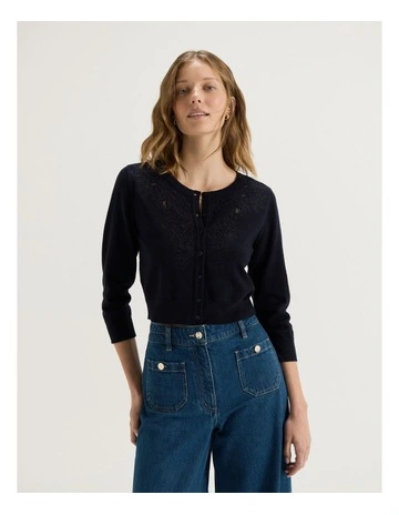 Tulip Cardigan in Ink