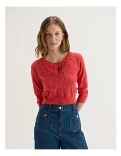 Tulip Cardigan in Tomato