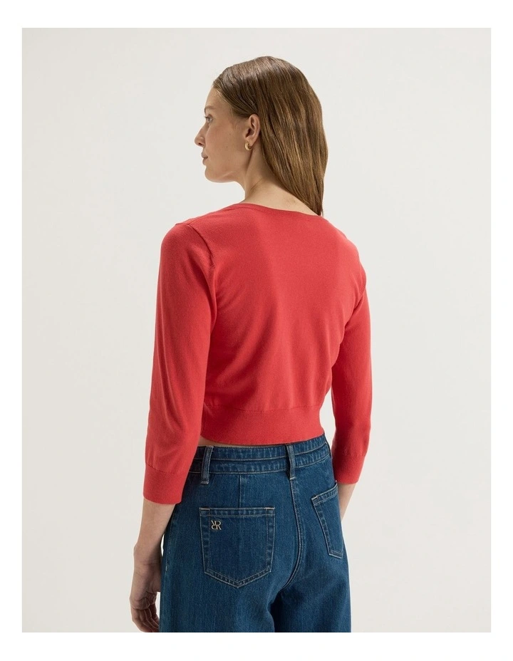 Tulip Cardigan in Tomato image 2