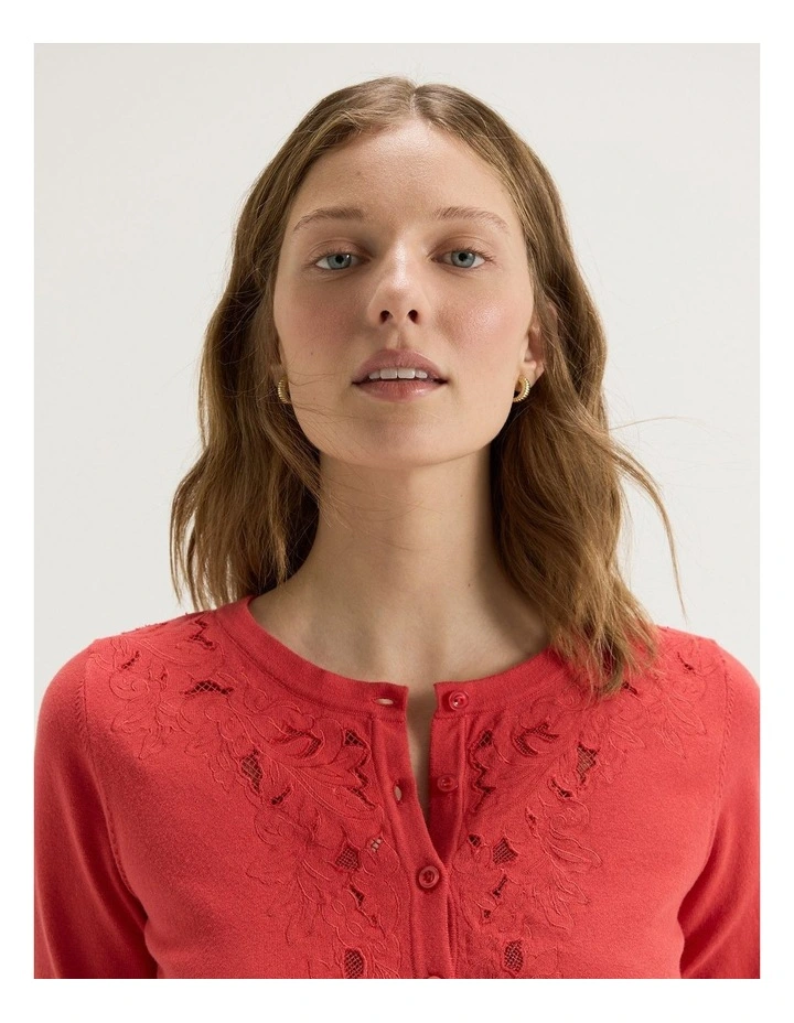 Tulip Cardigan in Tomato image 4