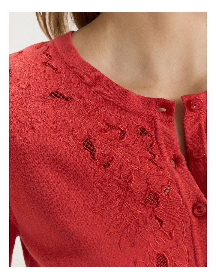 Tulip Cardigan in Tomato image 5