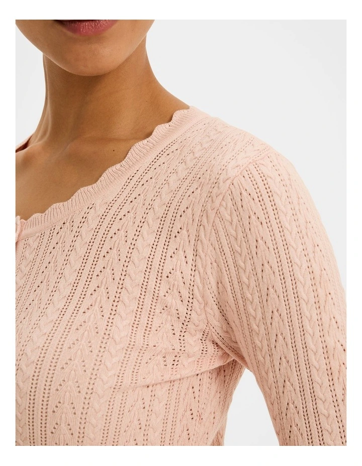 Hazel 3/4 Sleeve Cardigan in Soft Pink image 4