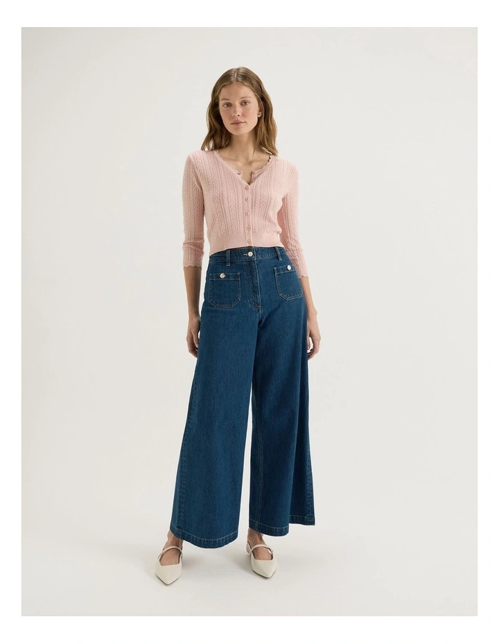 Hazel 3/4 Sleeve Cardigan in Soft Pink image 5