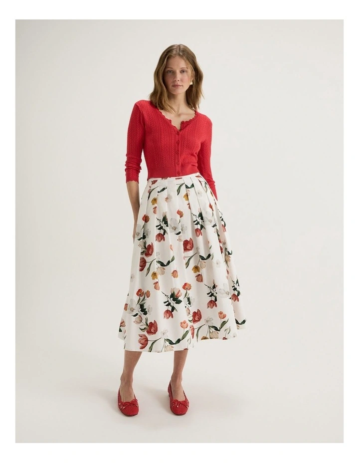 Hazel 3/4 Sleeve Cardigan in Tomato image 6