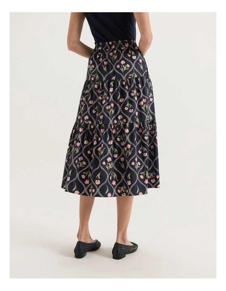 Tulip Midi Skirt in Ink image 2