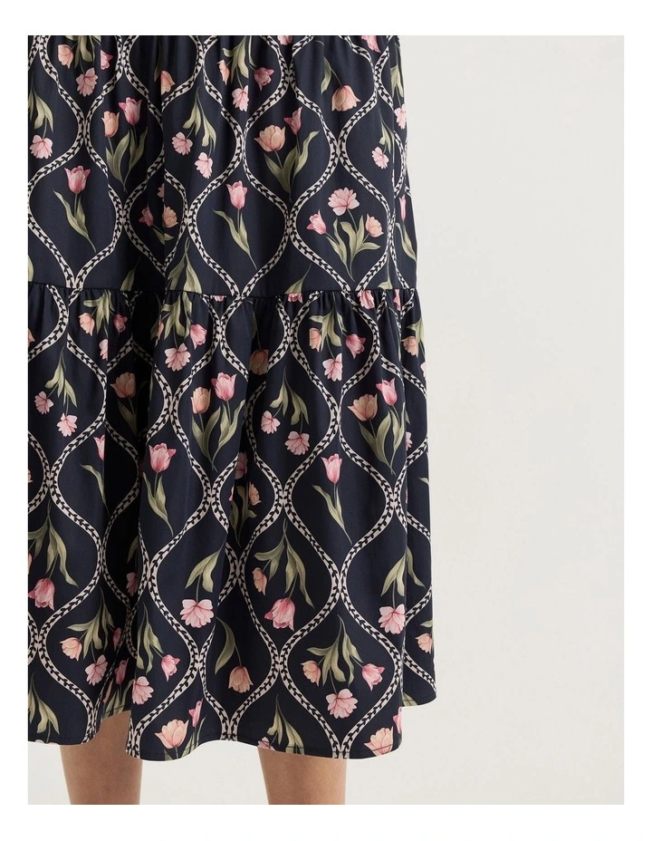 Tulip Midi Skirt in Ink image 4