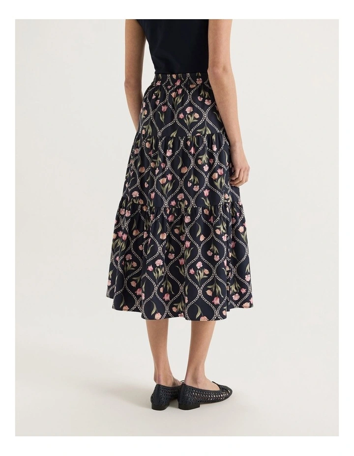 Tulip Midi Skirt in Ink image 7