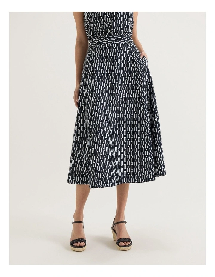 Casa Midi Skirt in Ink image 3