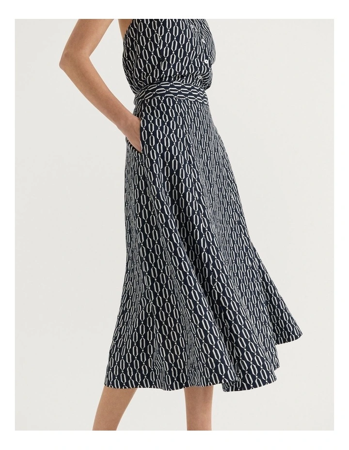 Casa Midi Skirt in Ink image 4