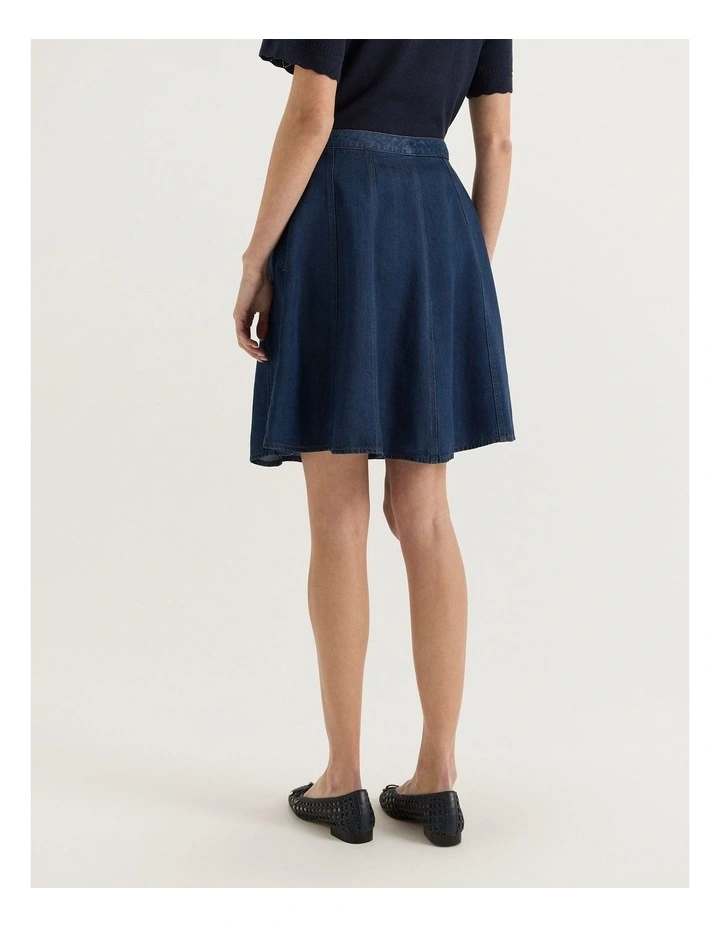 Basilica Denim Skirt in Mid Indigo image 2