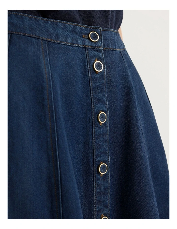 Basilica Denim Skirt in Mid Indigo image 5