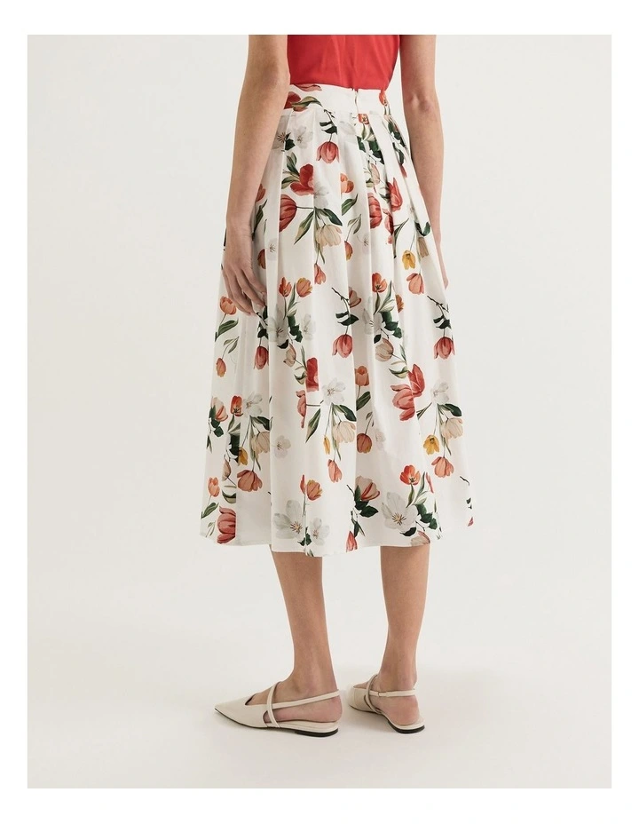 Gardenia Midi Skirt in Ivory image 2