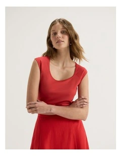Heather Tank in Tomato