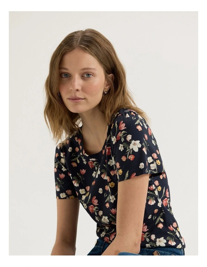 Gardenia Tee in Ink image 4