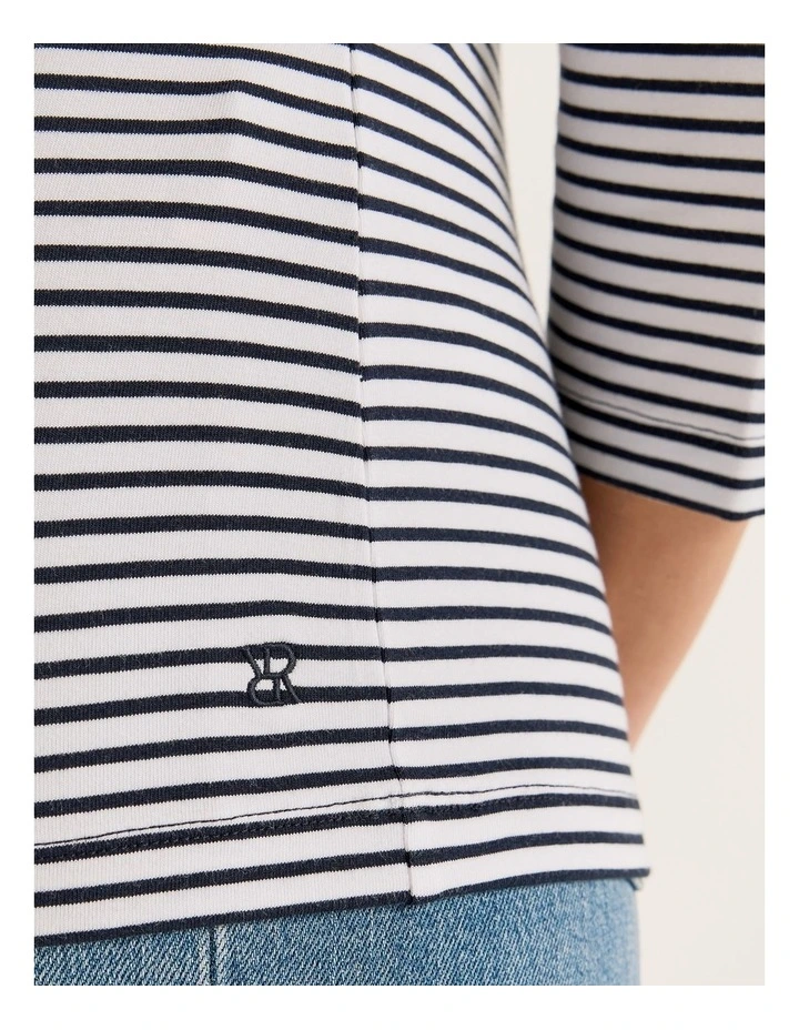 Maisey Stripe Top in Ivory image 5