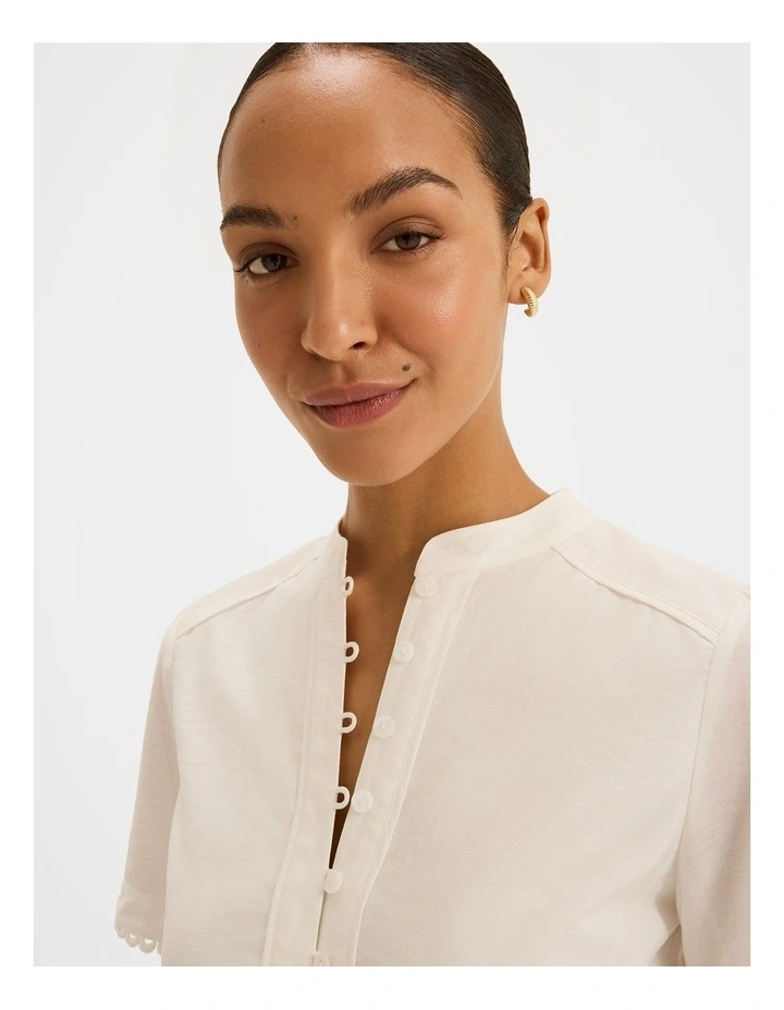 Emilia Blouse in Ivory image 3