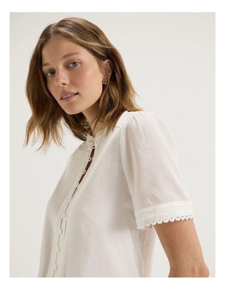 Emilia Blouse in Ivory image 4