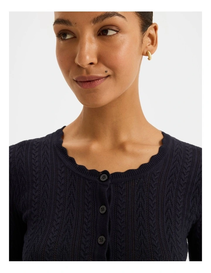 Hazel 3/4 Sleeve Cardigan in Ink image 4