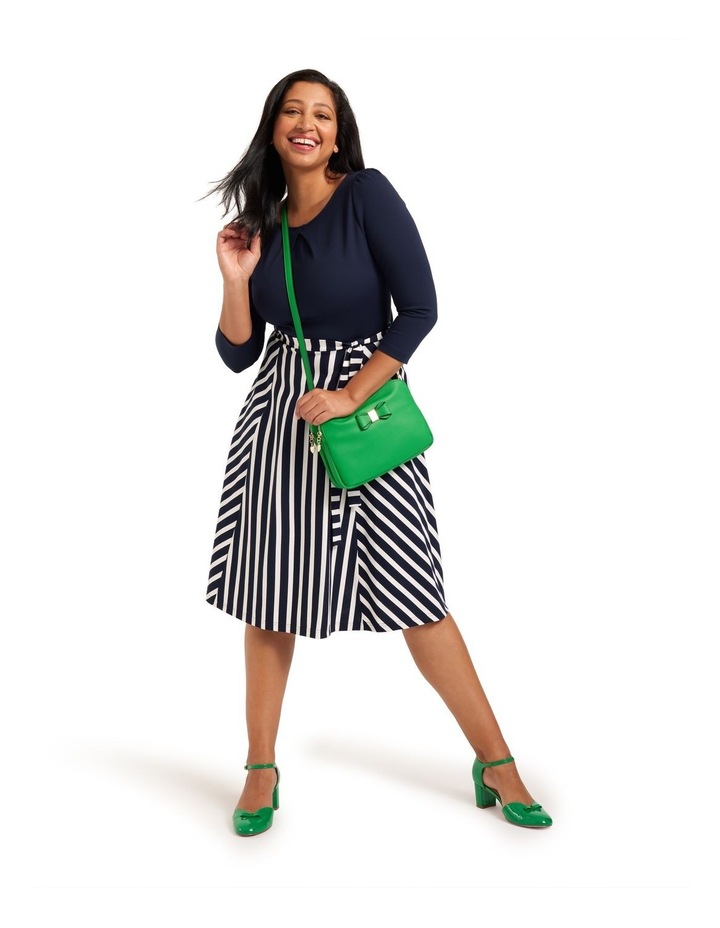 Cecilia Spliced Ponte Dress Navy