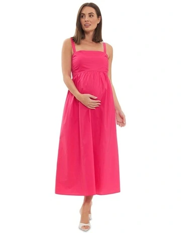 Tamara Tie Back Dress in Hot Pink