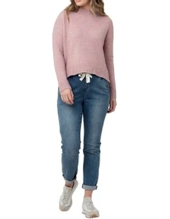 Jade Crop Nursing Knit in Pink