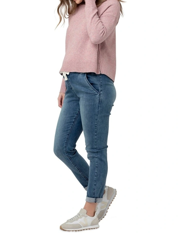 Jade Crop Nursing Knit in Pink image 3