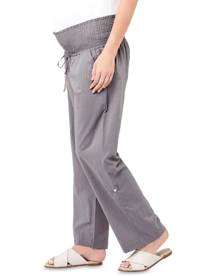 Philly Cotton Pant in Sulphur Grey image 2